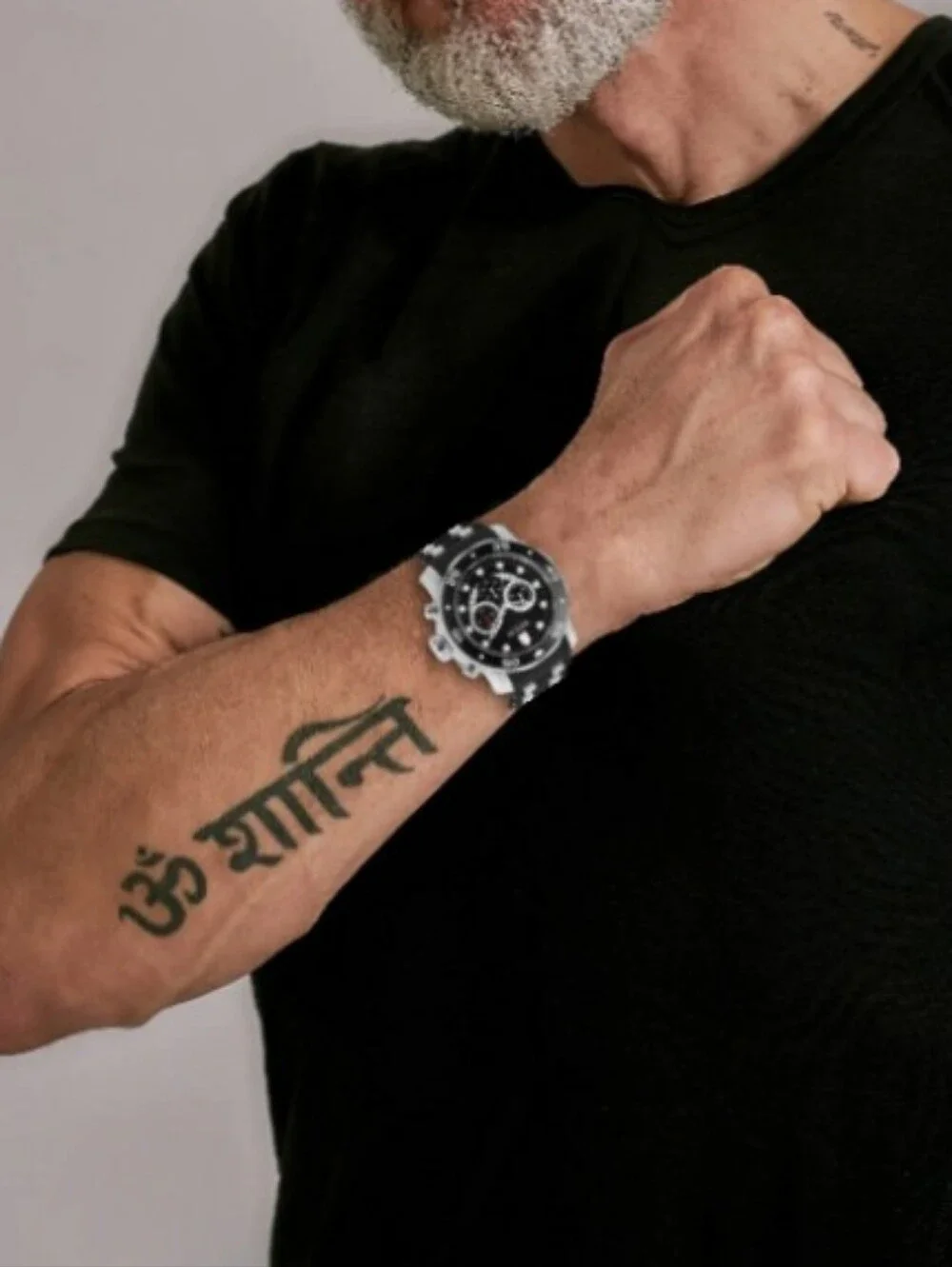 Invicta Black Watch with Green Accents and Silver Tone